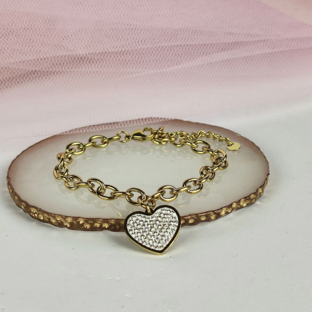 bransoletka serce cyrkonie...