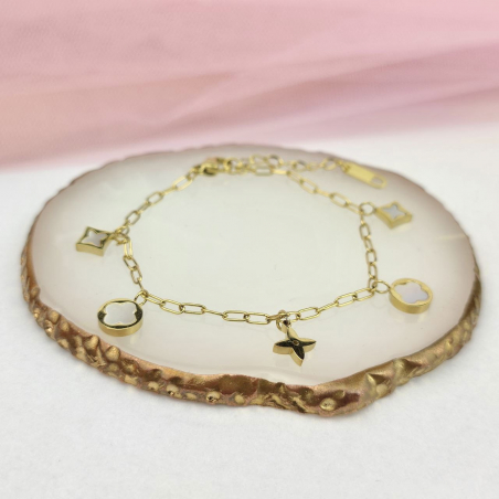 bransoletka lilijki biała...