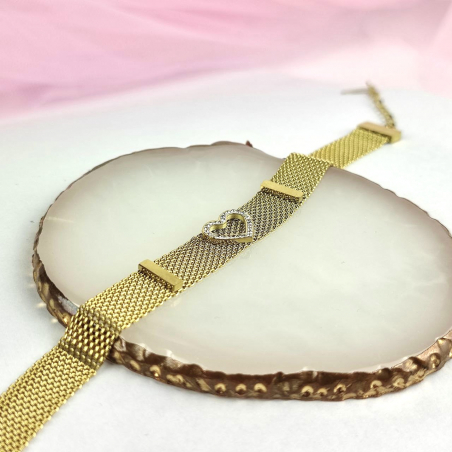 bransoletka siatka serce...