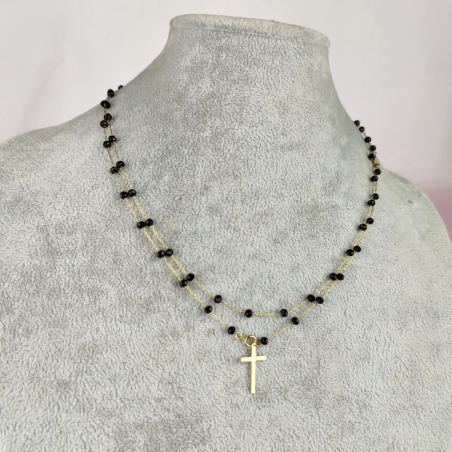 naszyjnik czarne paciorki...