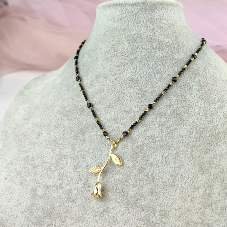 Naszyjnik czarne paciorki...