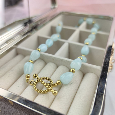 Naszyjnik minerał akwamaryn...