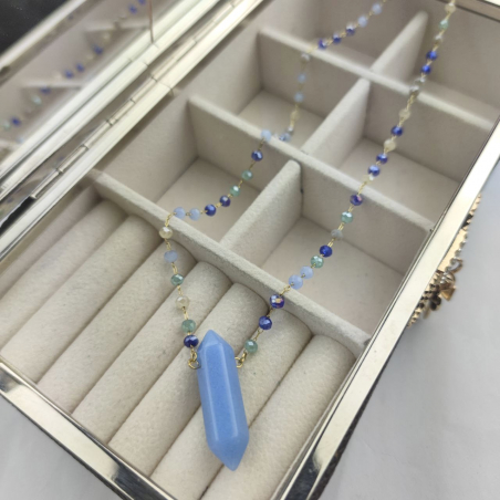 Naszyjnik paciorki minerał...