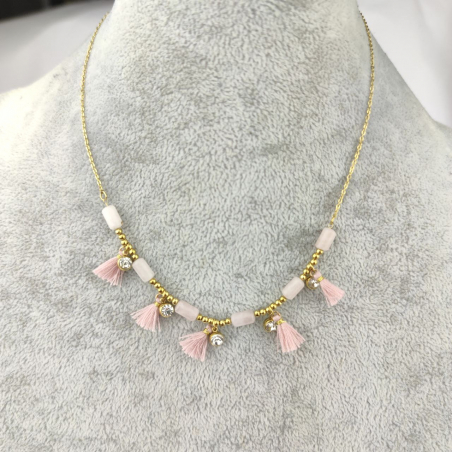Naszyjnik chwosty różowe...
