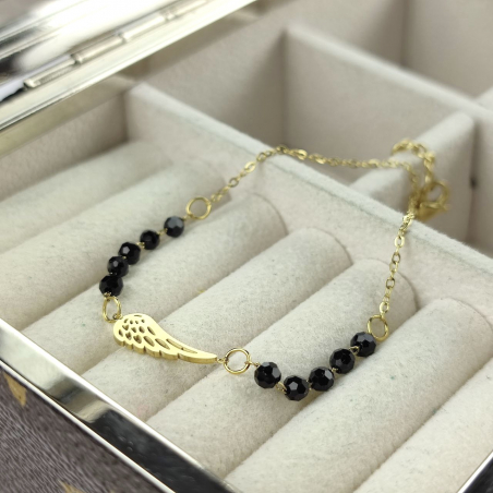 Bransoletka czarne paciorki...