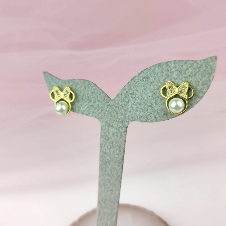 kolczyki myszka perełka...