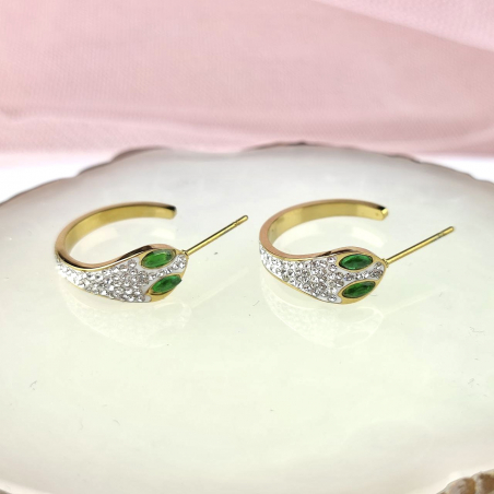 Kolczyki sztyft kółka żmija...