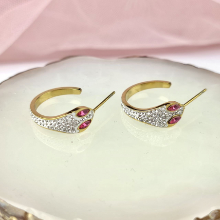 Kolczyki sztyft kółka żmija...