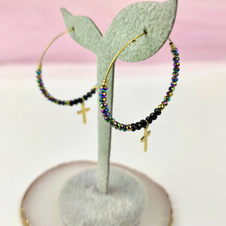 kolczyki koła krzyż...