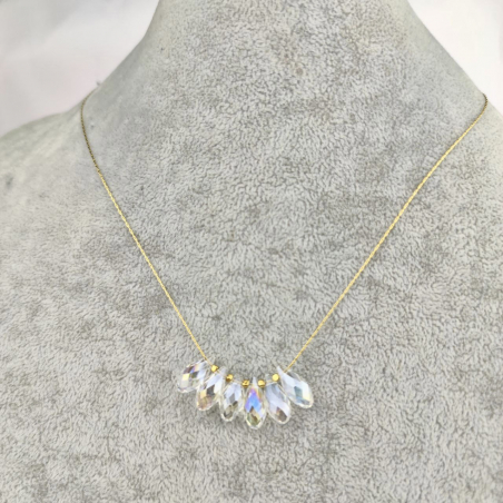 Naszyjnik łezki kryształ...