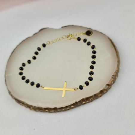 Bransoletka paciorki czarne...