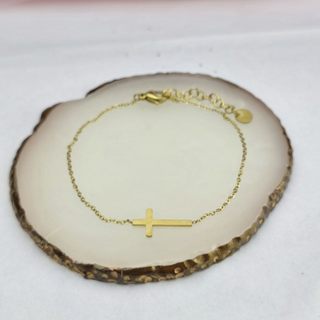 Bransoletka delikatna krzyż...