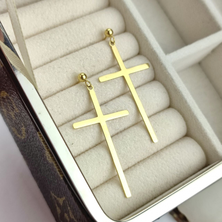 Kolczyki sztyft krzyż duży...