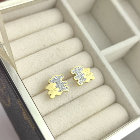 Kolczyki sztyfty miś...