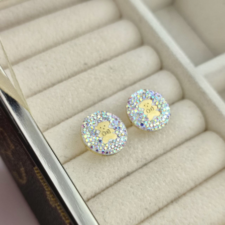 Kolczyki sztyft miś...