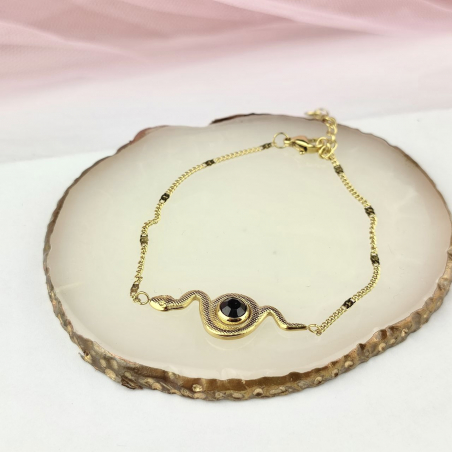 Bransoletka żmija kryształ...