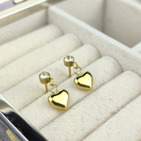 Kolczyki sztyft serce...