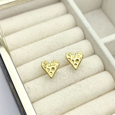 Kolczyki serce dziurki stal...