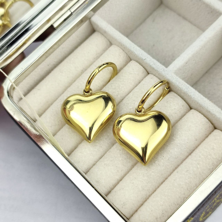 Kolczyki francuskie serca...