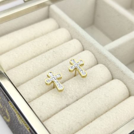 Kolczyki sztyft krzyż...