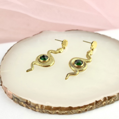 Kolczyki sztyft żmija...