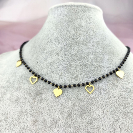 Naszyjnik czarne paciorki...