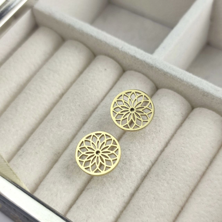 Kolczyki sztyfty ażur kwiat...