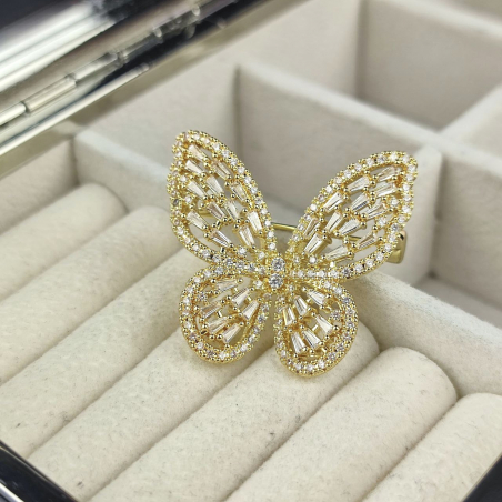 Broszka motyl kryształki...