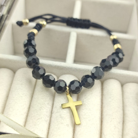 Bransoletka czarne paciorki...