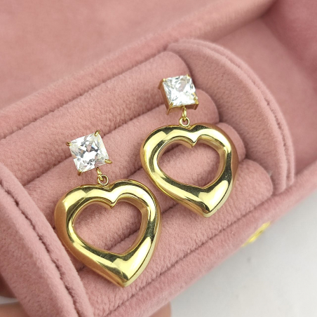 Kolczyki sztyft serce...