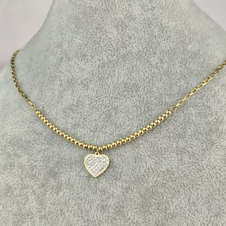 Naszyjnik serce cyrkonie...