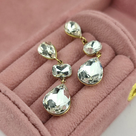 Kolczyki sztyft kryształy...