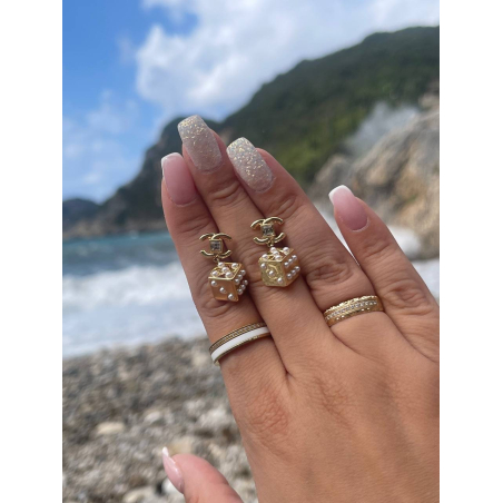 Kolczyki sztyft cc kostka...