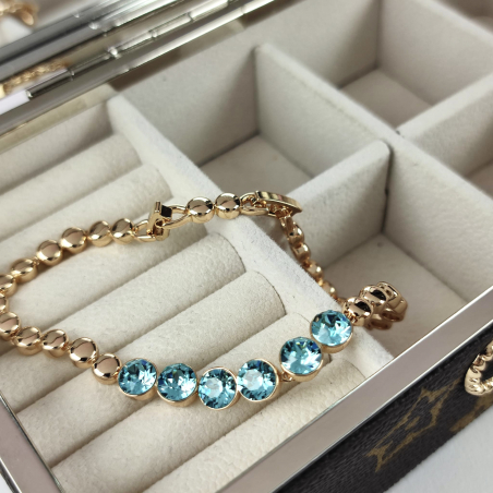 bransoletka kryształ lazur...