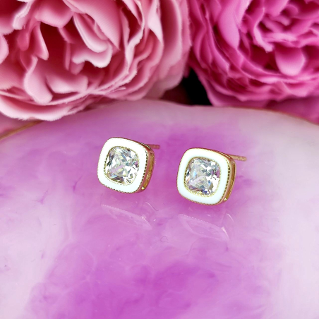 Kolczyki sztyft kryształ...