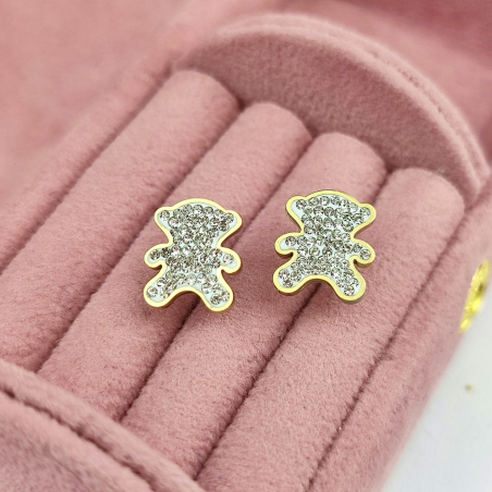 Kolczyki sztyft miś...