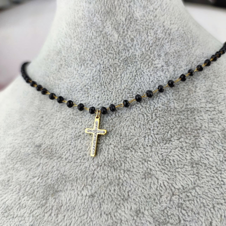 Naszyjnik czarne paciorki...