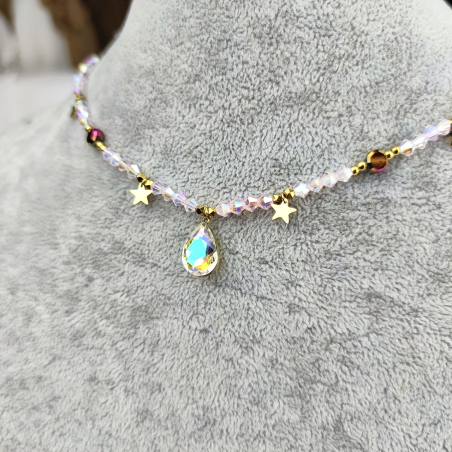 Naszyjnik różowe paciorki...