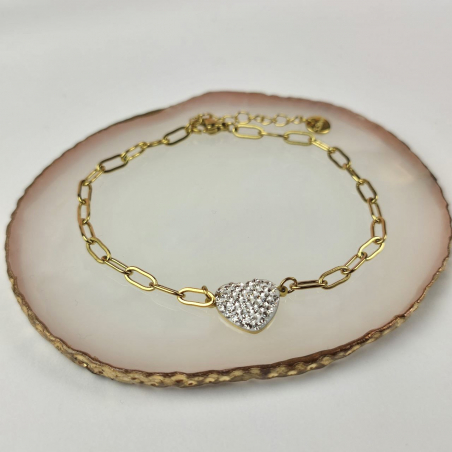 bransoletka serce cyrkonie...