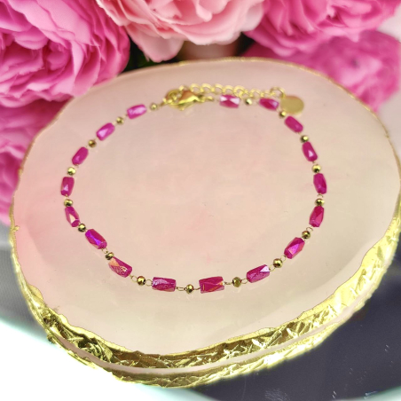 Bransoletka róż fuksja...