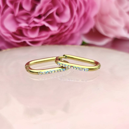 Kolczyki francuskie elipsa...