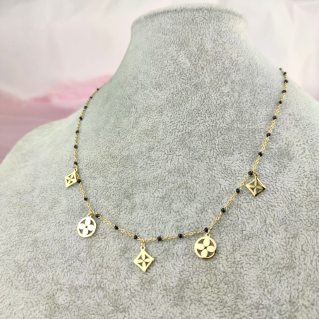 Naszyjnik czarne paciorki...