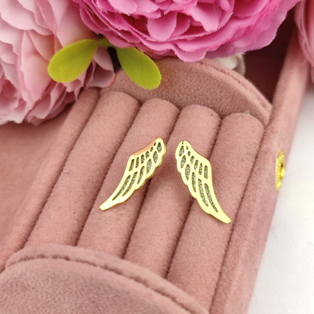 Kolczyki sztyft skrzydełka...