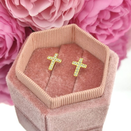 Kolczyki sztyfty krzyż...