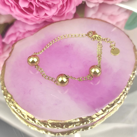 Bransoletka kulki złote...