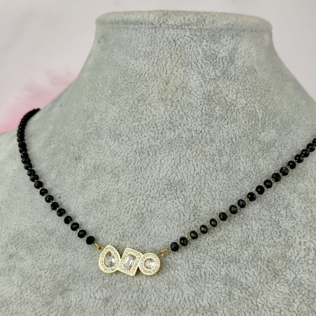 Naszyjnik czarne paciorki...
