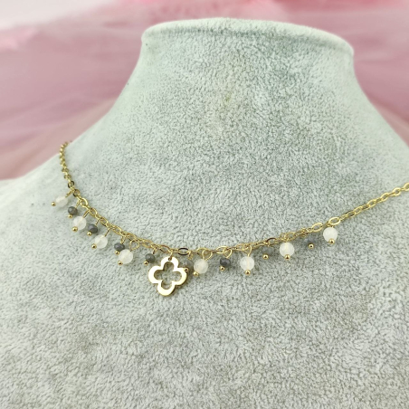 Naszyjnik paciorki białe...