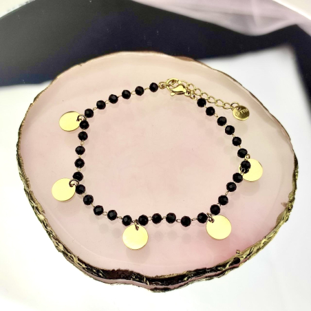 Bransoletka czarne paciorki...
