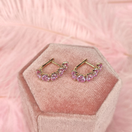 Kolczyki angielskie różowe...