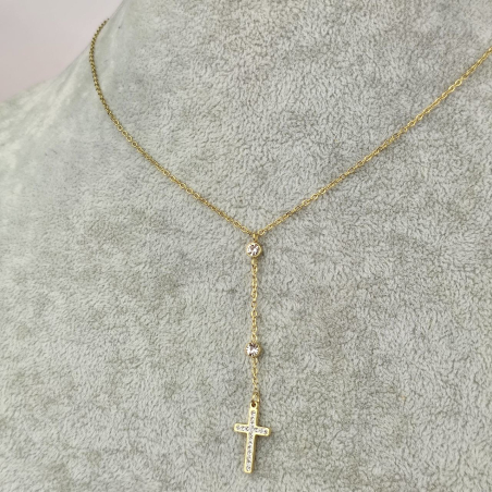 Naszyjnik krawatka krzyż...